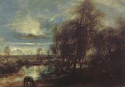 Peter Paul Rubens Sunset Landscape with a Sbepberd and his Flock (mk01) oil painting artist